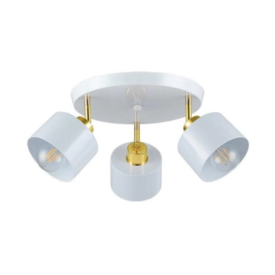 LAMPA ELZA SUFITOWA 3xE27 OKRĄGŁA BIAŁY/ZŁOTY4213