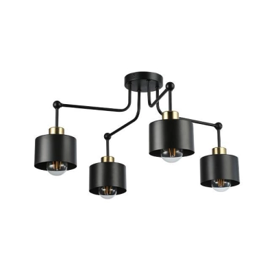 LAMPA ELZA SUFITOWA 4xE27 CZARNY/MIEDŹ 2929