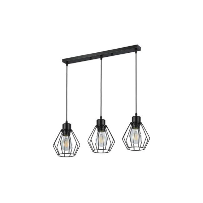 LAMPA OTTO WISZĄCA 3xE27 LISTWA CZARNY 2492