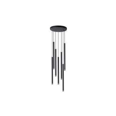 LAMPA PIERO WISZĄCA 7xG9 OKRĄGŁA CZARNY 1364