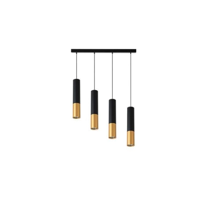 LAMPA KEON WISZĄCA 4xGU10 CZARNY/ZŁOTY 1269