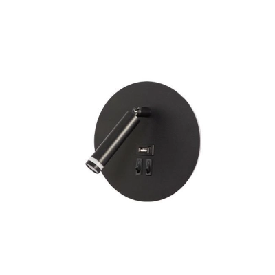 KINKIET PIERO 1xG9 7W LED USB CZARNY 1365