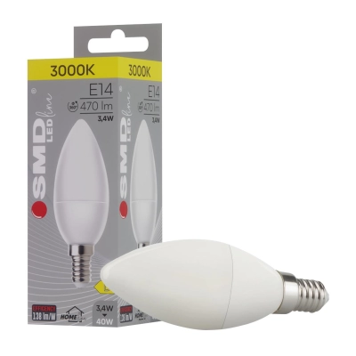 $ ŻARÓWKA E14 LED 3,4W WW C37 ŚWIEC. HOMEline 0168
