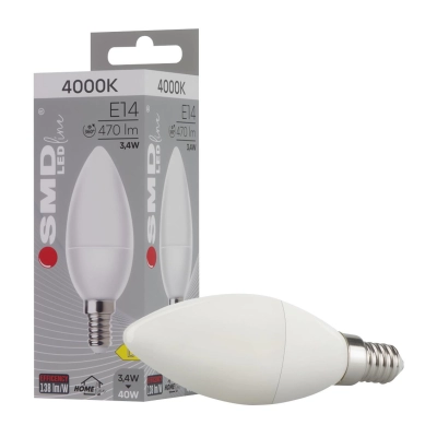 $ ŻARÓWKA E14 LED 3,4W NW C37 ŚWIEC. HOMEline 0083