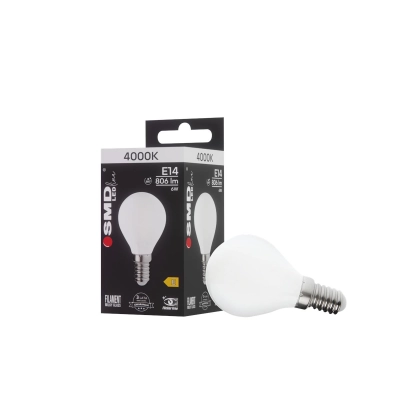 $ ŻARÓWKA E14 LED FILAME 6W NW ML G45 KULKA 4663