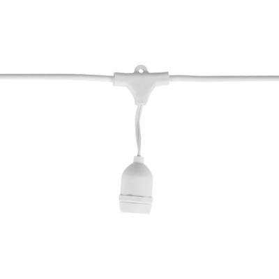 ^GIRLANDA OGRODOWA BIAŁA 5xE27 5M (bez żar) 8412