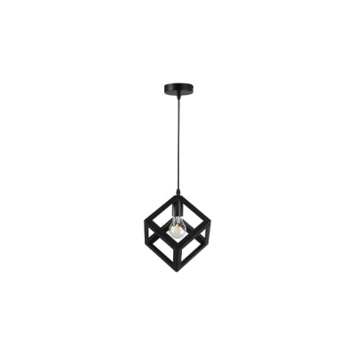 LAMPA WISZĄCA 1XE27 CUBE CZARNY 4202