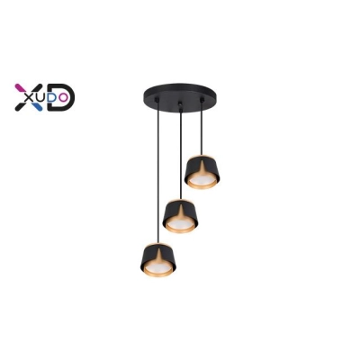 ^XD LAMPA TULIP WISZĄCA 3x GX53 czarny / złoty