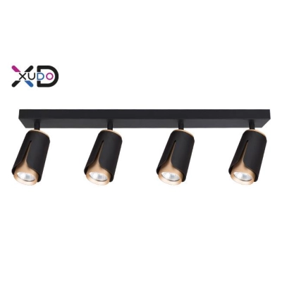 ^SPOT XD-IK264B 4x GU10 czarny/złoty XD