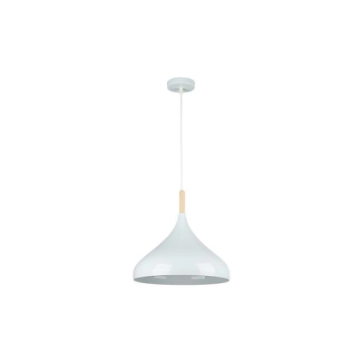 LAMPA WISZĄCA 1XE27 MIKO BIAŁY DREWNO 0022