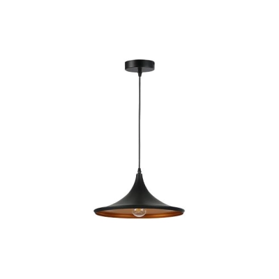LAMPA WISZĄCA 1XE27 MEZO CZARNY ZŁOTO 0026