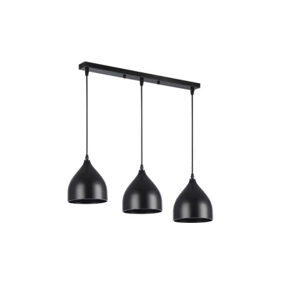 LAMPA WISZĄCA LISTWA 3XE27 COMO CZARNY 0116