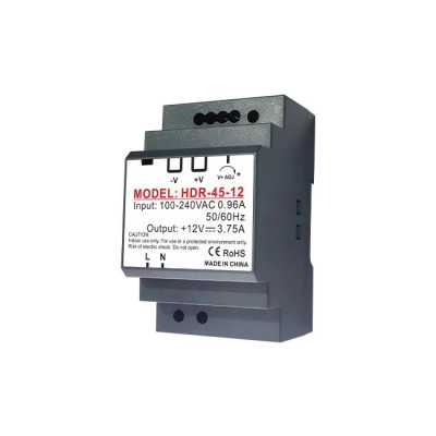ZASILACZ LED 12V 45W 3,75A DIN NA SZYNE 9109
