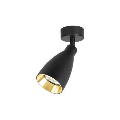 ^KINKIET LED HELIS GU10 CZARNY ZŁOTY 9607