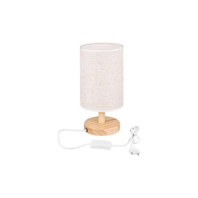 ^LAMPKA HILDA 1XE27 BIAŁY DREWNO 9774