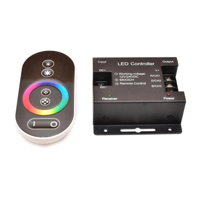 KONTR. RGB RF 12V 18A + P.DOT. CZARNY ID-2074