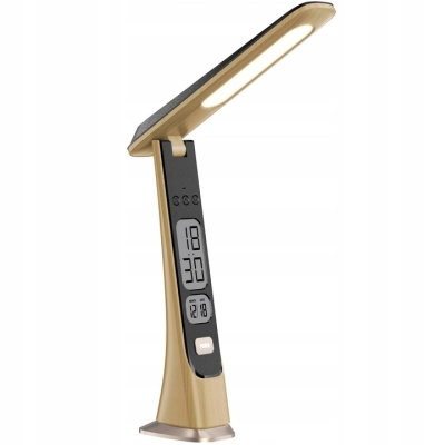 $ LAMPKA BIURKOWA LED 4W CCT CLOCK "WOOD LCD"