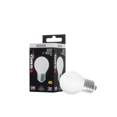 $ ŻARÓWKA E27 LED FILAME 6W NW ML G45 KULKA 4953
