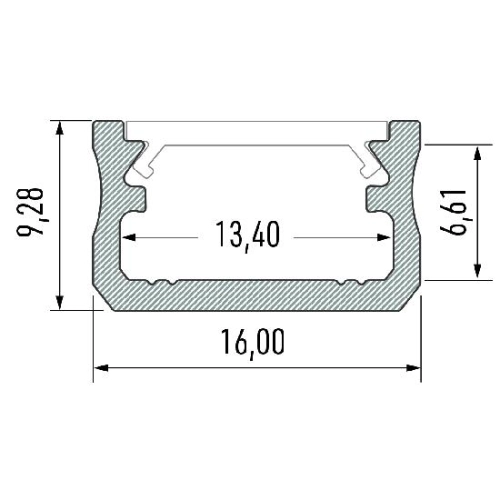 PROFIL ALU. LED TYP-A CZARNY 3M