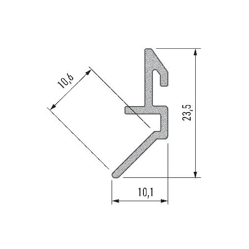 PROFIL ALU. LED FARI ANODOWANY 1M