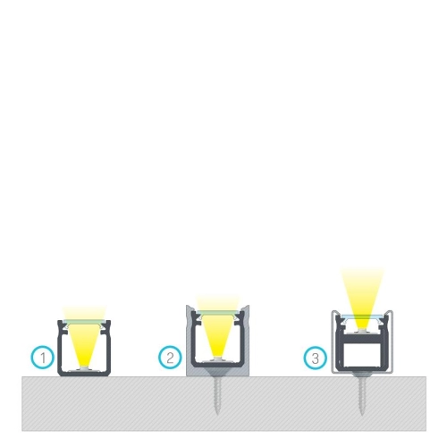 PROFIL ALU. LED TYP-Y ANODOWANY 3M