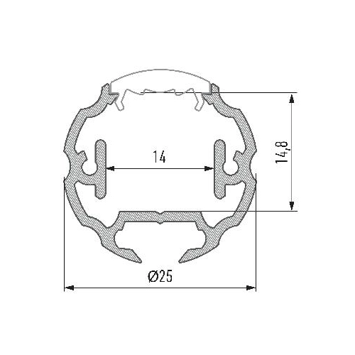 PROFIL ALU. LED COSMO CZARNY 2M
