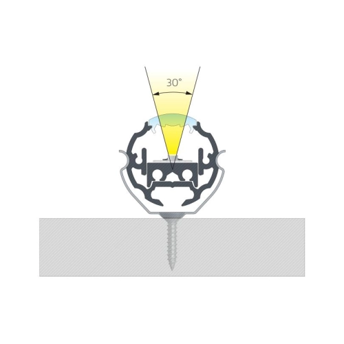 PROFIL ALU. LED COSMO INOX 3M