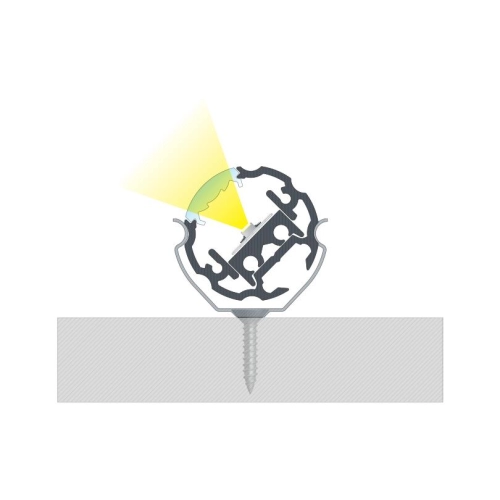 PROFIL ALU. LED COSMO INOX 3M