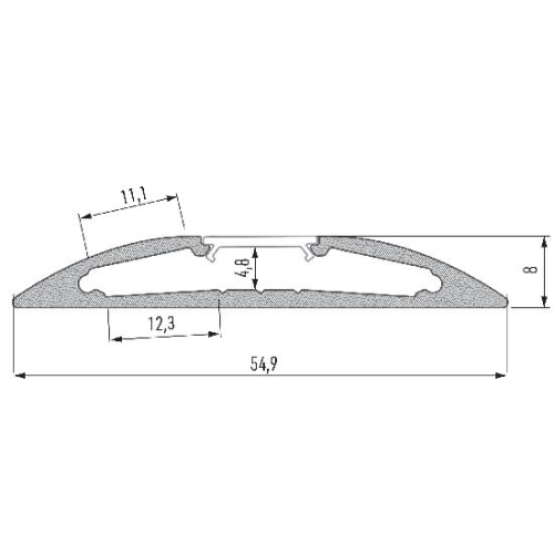 PROFIL ALU. RETO INOX 3M