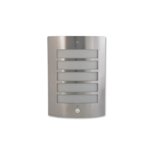 KINKIET LUGO 2 SREBRNA 1XE27 IP44 PIR 7103