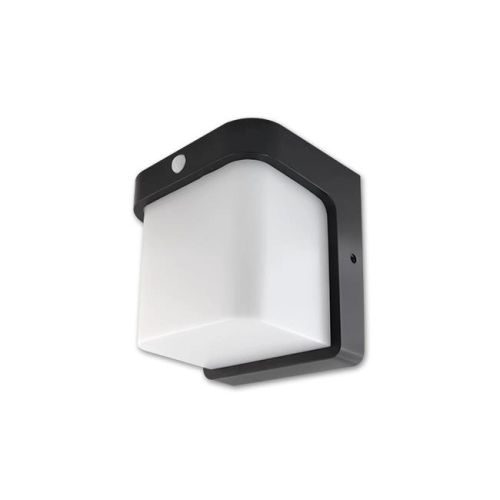 KINKIET CORGI LED 12W 4000K IP54 PIR CZARNY 6086