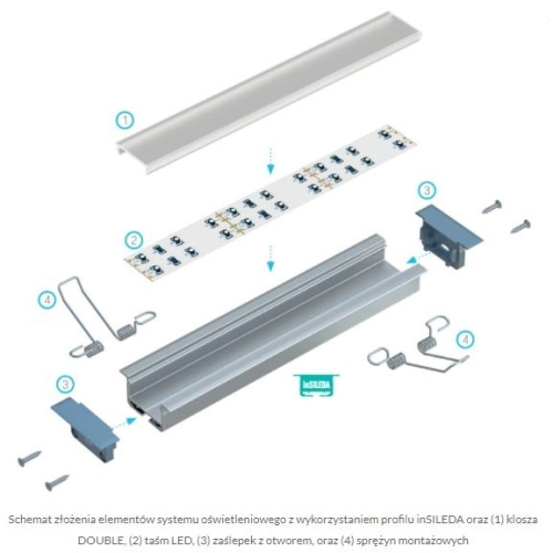 PROFIL ALU. LED inSILEDA ANODOWANY 2M