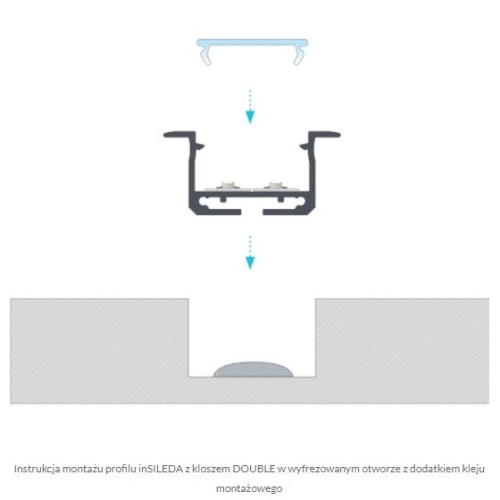 PROFIL ALU. LED inSILEDA ANODOWANY 2M