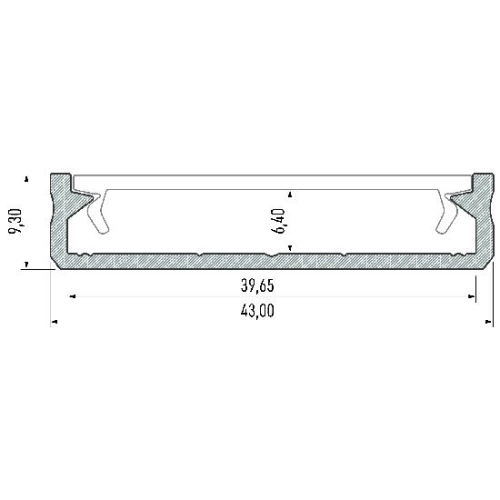 PROFIL ALU. LED SOLIS SUROWY 1M