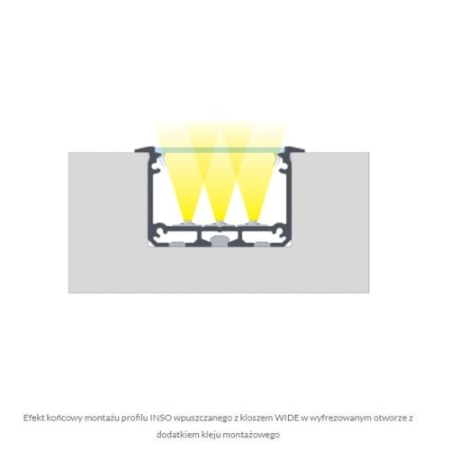 PROFIL ALU. LED INSO ANODOWANY 1M