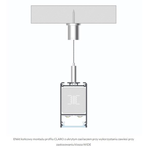 PROFIL ALU. LED CLARO ANODOWANY 3M