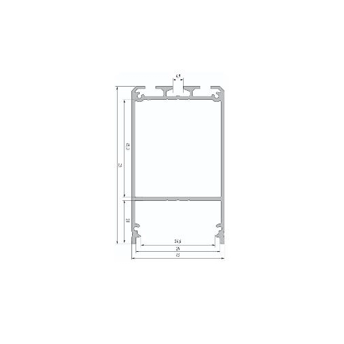 PROFIL ALU. LED CLARO ANODOWANY 3M