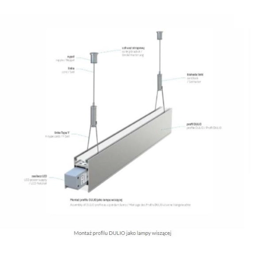 PROFIL ALU. LED DULIO BIAŁY 3M