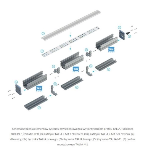 PROFIL ALU. LED TALIA ANODOWANY 3M