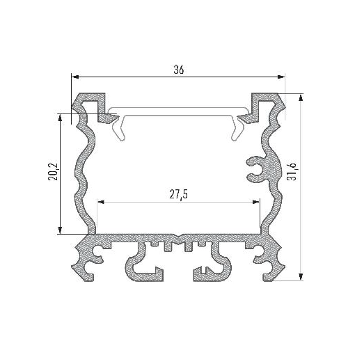 PROFIL ALU. LED TALIA ANODOWANY 3M