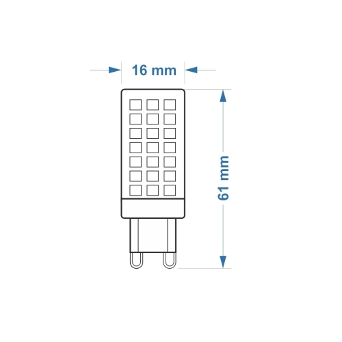 $#ŻARÓWKA G9 LED SMD CW ZIMNA 6W 530lm 3Y 4069
