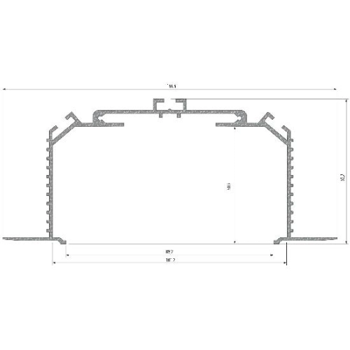 PROFIL ALU. LED LARGO M3 ANODOWANY 1M
