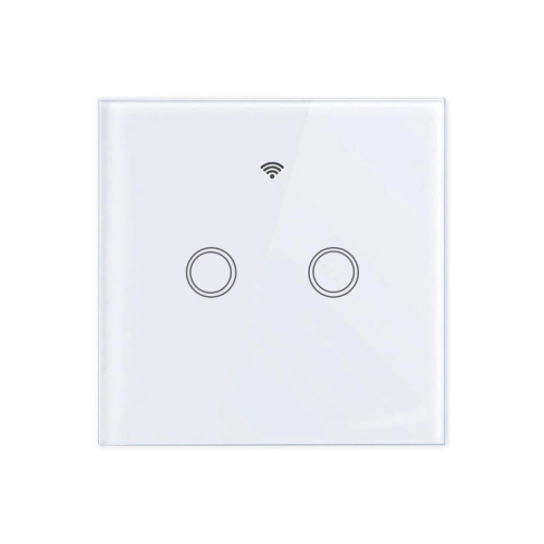 WŁĄCZNIK SZKLANY DOTYK PODWÓJNY BIAŁY WI-FI 5086