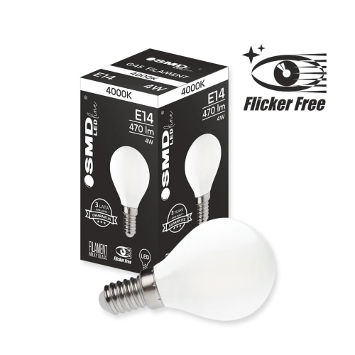$ ŻARÓWKA E14 LED FILAME 4W NW ML G45 KULKA 4656