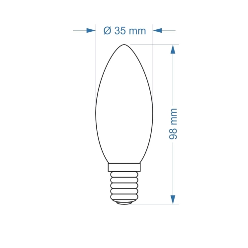 $ ŻARÓWKA E14 LED FILAME 6W NW ML C35 ŚWIEC.4632