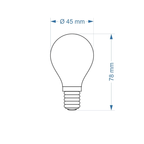 $ ŻARÓWKA E14 LED FILAME 6W NW ML G45 KULKA 4663