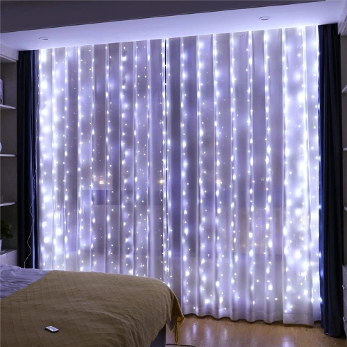 Kurtyna świąt. LED USB 5V 300 LED 3x3m CW 0643