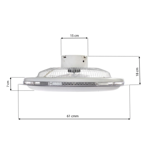 PLAFON ARIA LED 38W CCT wentylator biały / biały