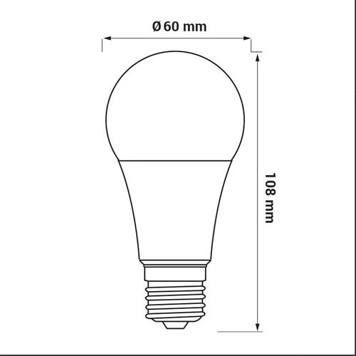 ŻARÓWKA E27 LED SMD WW 4,9W KULKA A60 AMM-LITE
