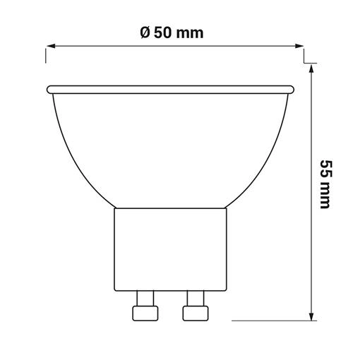 ŻARÓWKA GU10 LED SMD CW 4,9W AMM